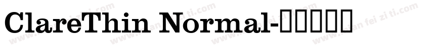 ClareThin Normal字体转换